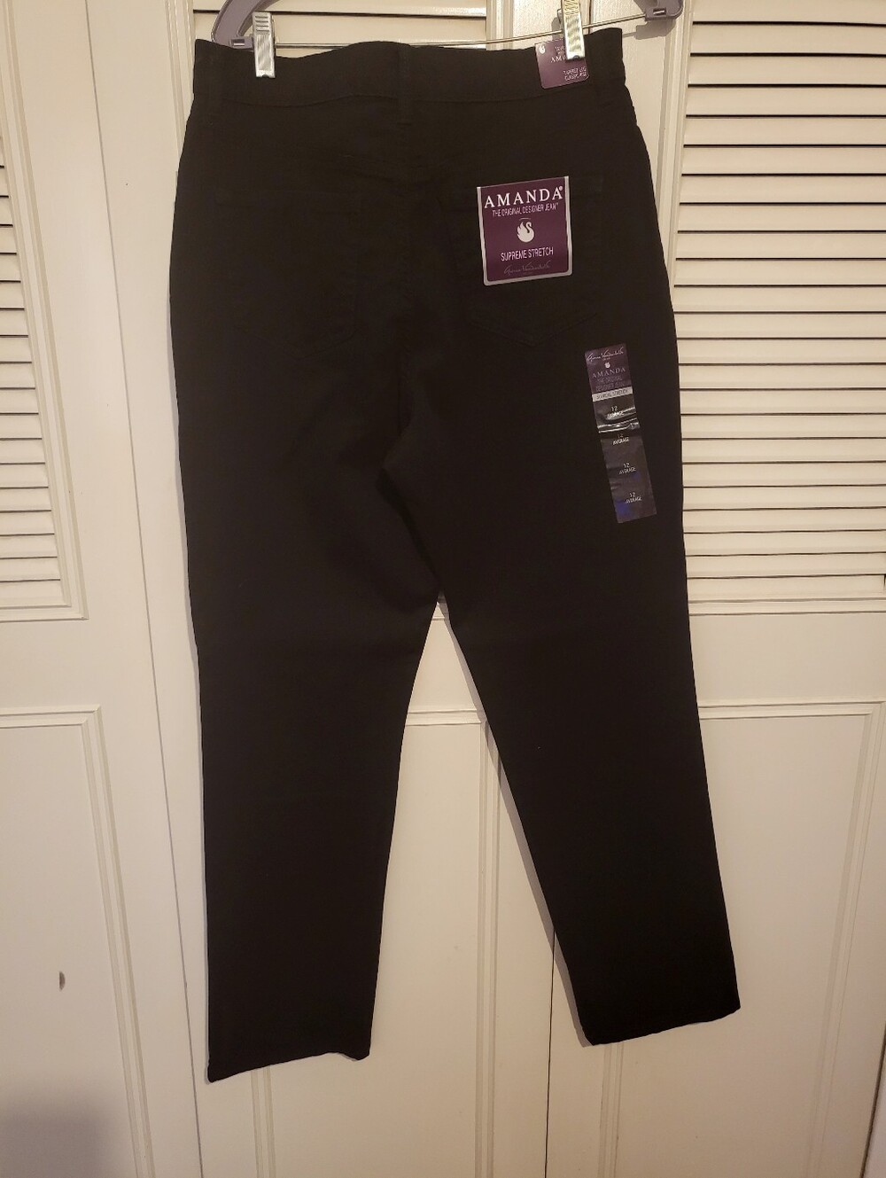 NWT Gloria Vanderbilt Black Women's Stretch Amanda Jeans